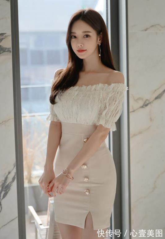 文艺裙|女神孙允珠高清时尚搭配：香肩流苏扇叶清纯花雪文艺裙