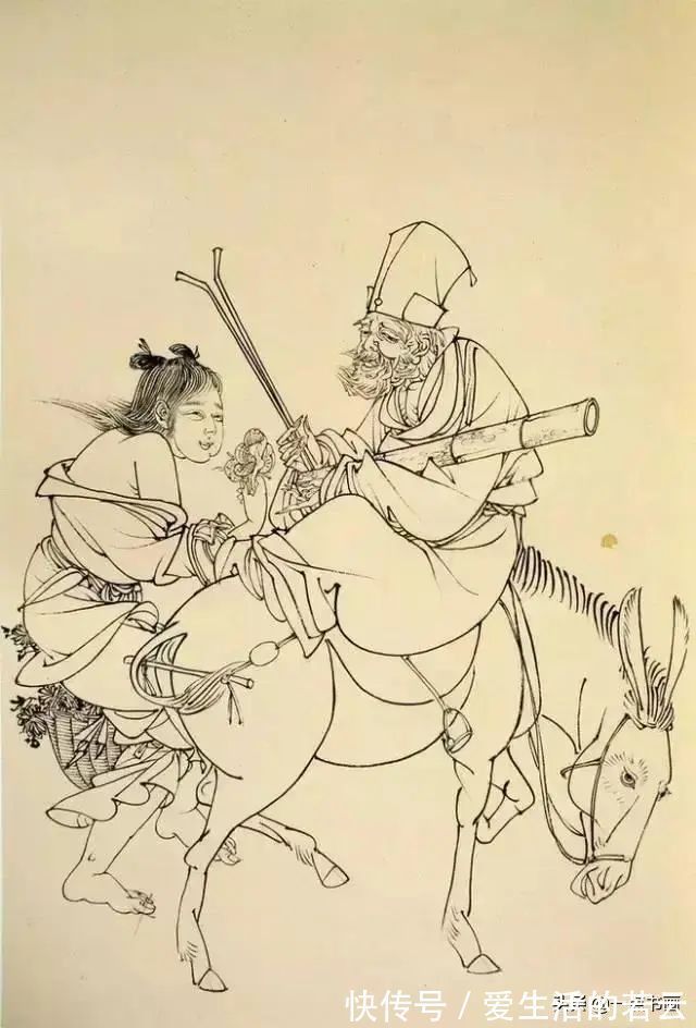 基本功@他的白描被评为“当代第一”,画仕女独辟蹊径