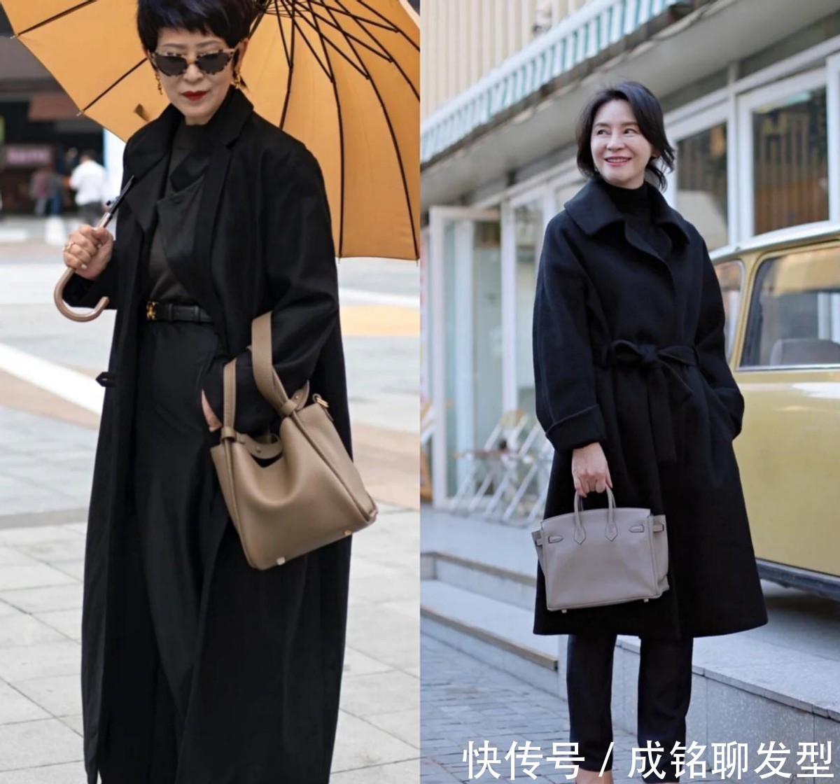 小黑裤|适合五六十岁女人的穿搭,叫“长大衣+小黑裤”,简约大气又时尚