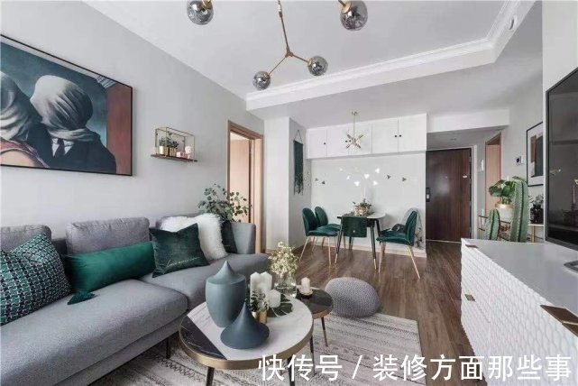 背景墙|124平北欧三居室,以清新而富有生命力的色彩贯穿全屋