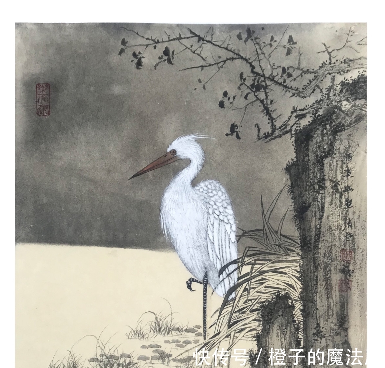 花鸟画!一幅意境深幽的画作唯美至极画家曲胜利花鸟作品欣赏