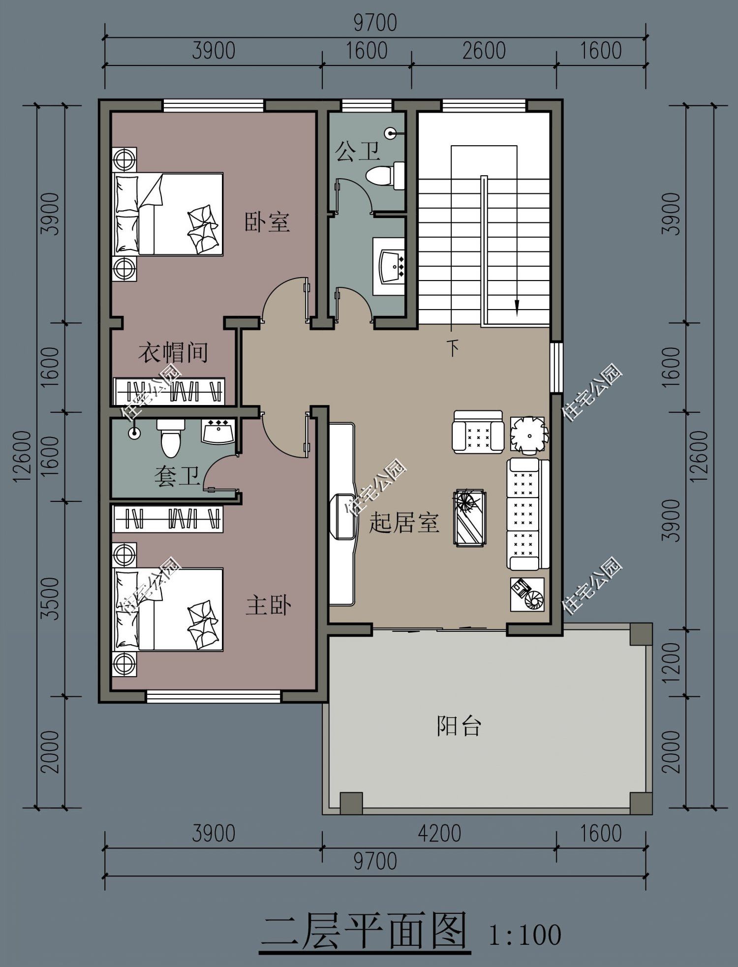 露台|农村建房想省钱？看看这10套平屋顶户型，20来万就能建好