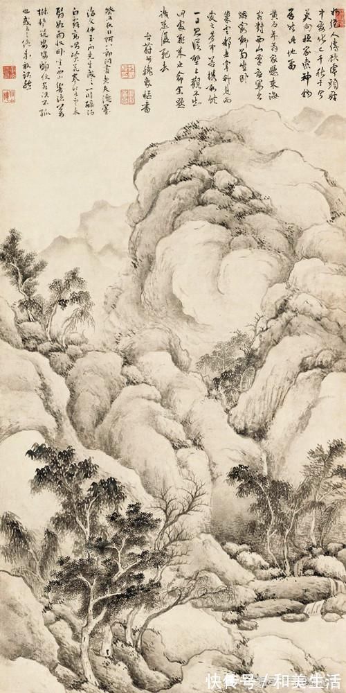 画家!到底是满纸烟霞还是气韵不通,法若真绘《溪山烟霞》