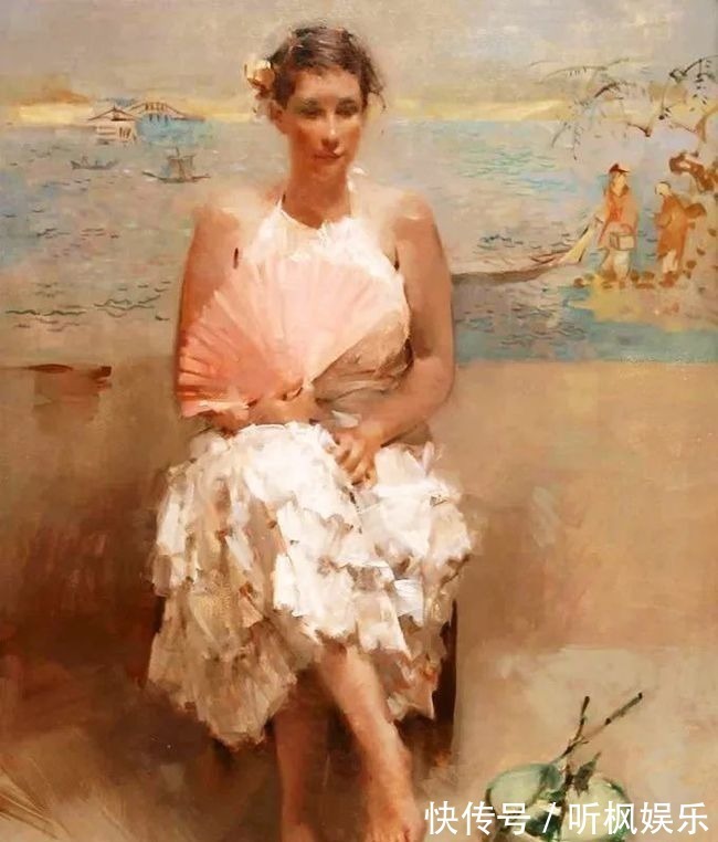 瓦伦西亚$西班牙艺术家尼迪亚笔下的女人,美得像花一样尽情地绽放