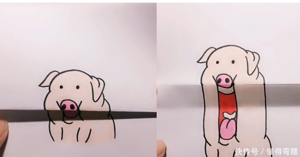 画纸!美术生展示简笔画,被嘲笑幼稚,画纸展开后:哎呦,不错哦