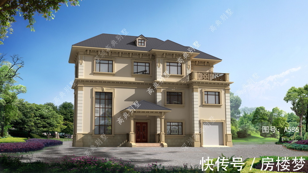 自建房|这款欧式自建房,个性化户型设计,紧跟时尚潮流。