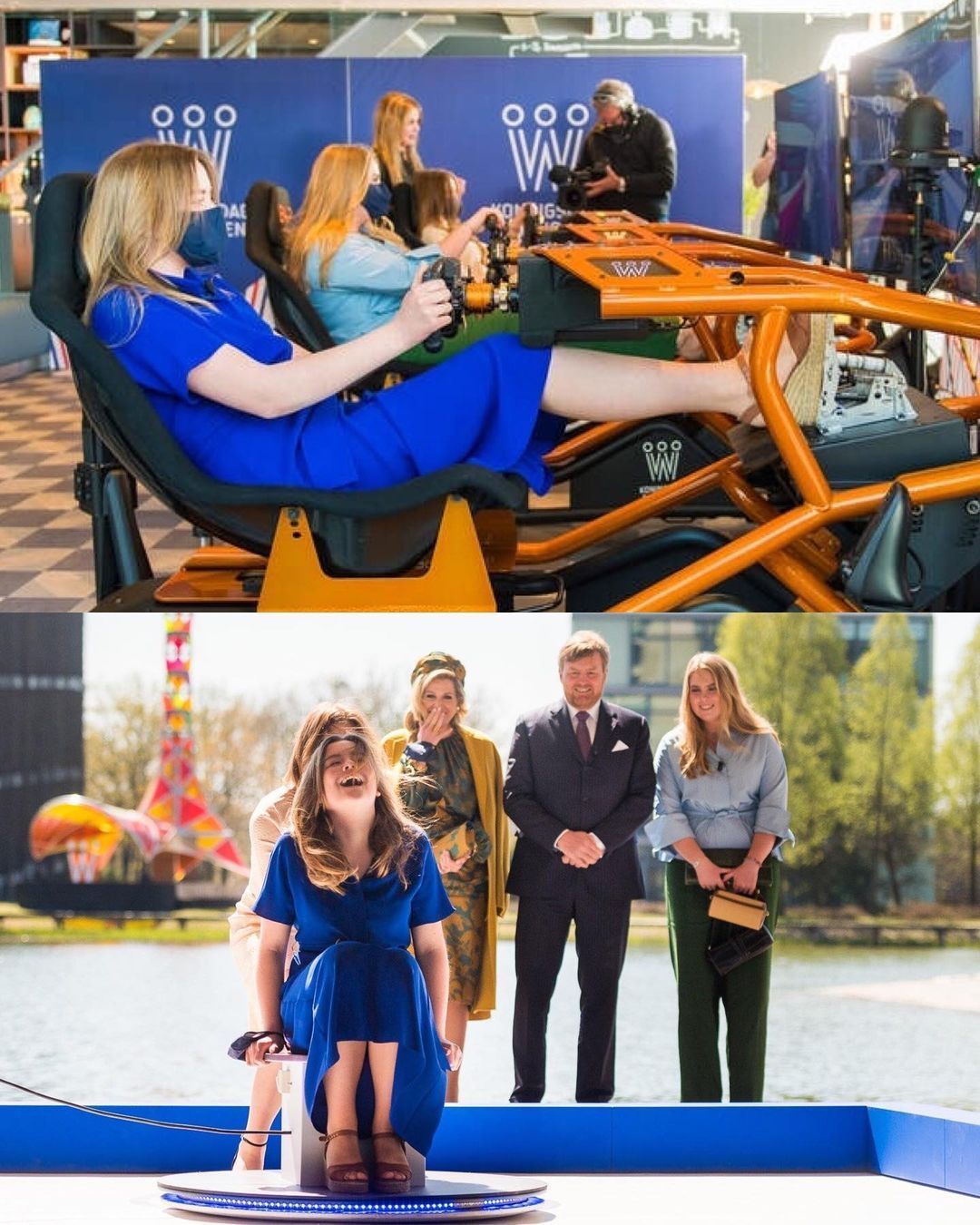 荷兰王室齐聚，一家五口颜值似复刻，200斤大公主穿阔腿裤太笨重