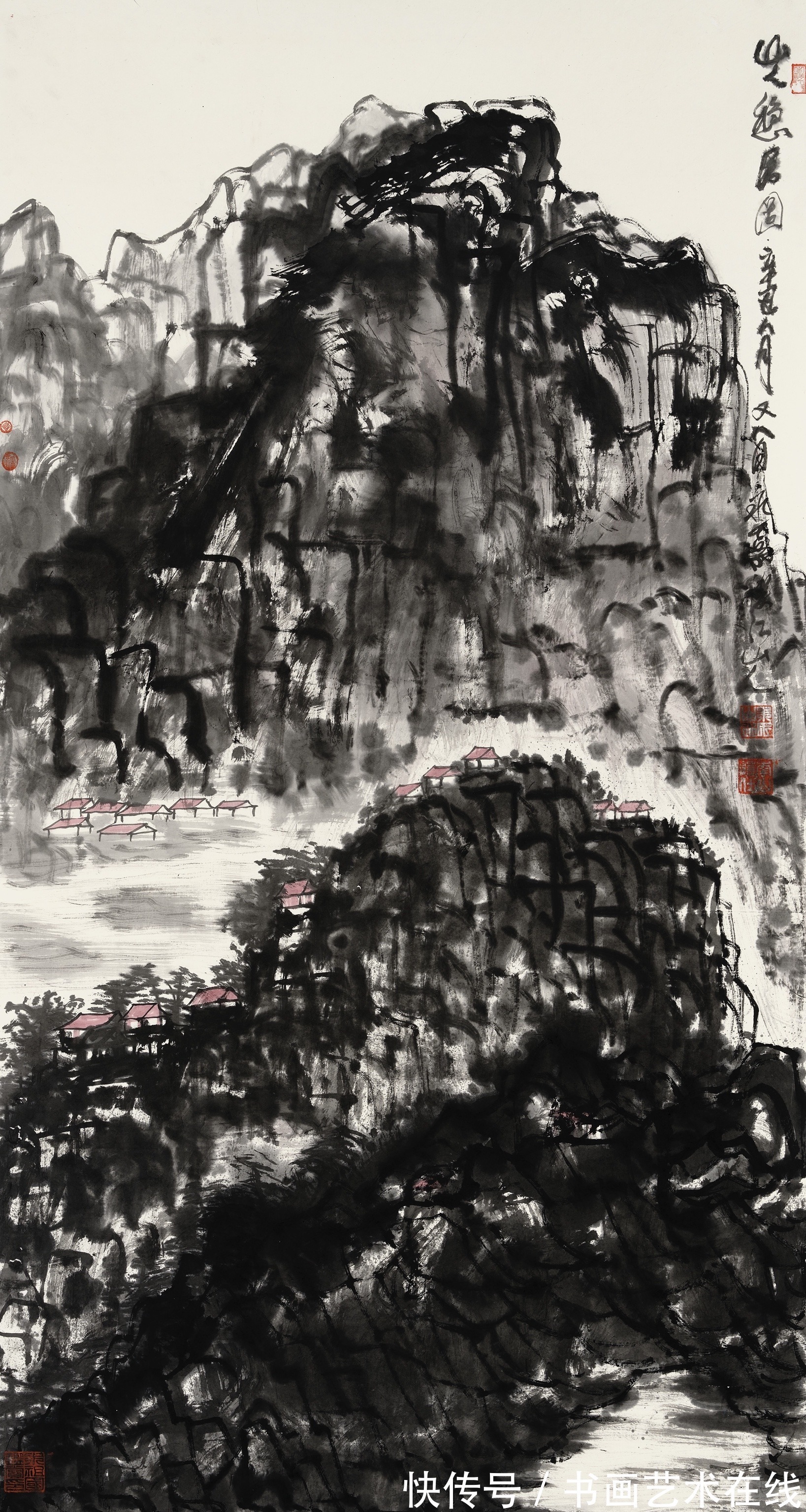 墨画#中国当代山水画大师朱祖国|用有限的笔墨、描绘祖国万里江山