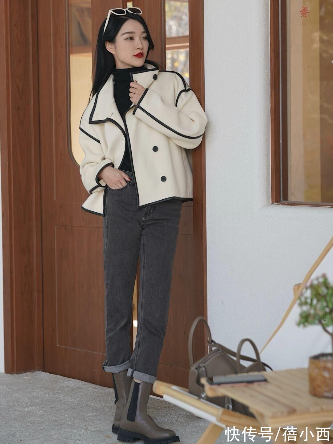 时髦精 中年女人少穿羽绒服了!今冬流行毛呢外套,搭配长裤、短裤特时髦