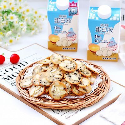 薄脆饼干|杏仁黑芝麻薄脆饼干