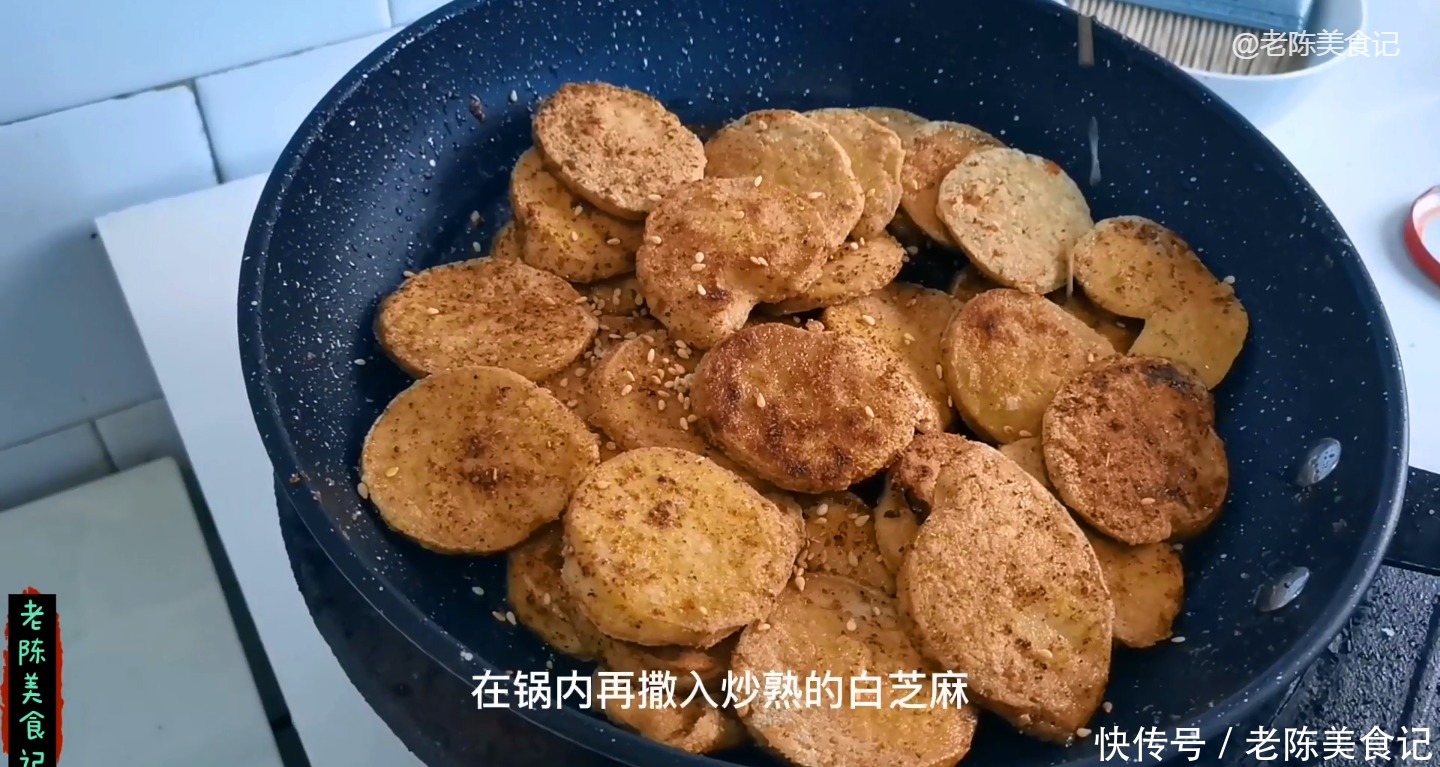 老陈美食:教你素鸡做出烧烤味,香辣入味超好吃,孩子们的最爱