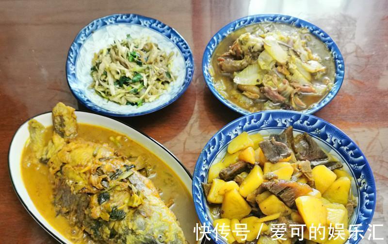 周末在婆家吃饭,四道家常菜荤素搭配,营养高味道好,妈妈的味道