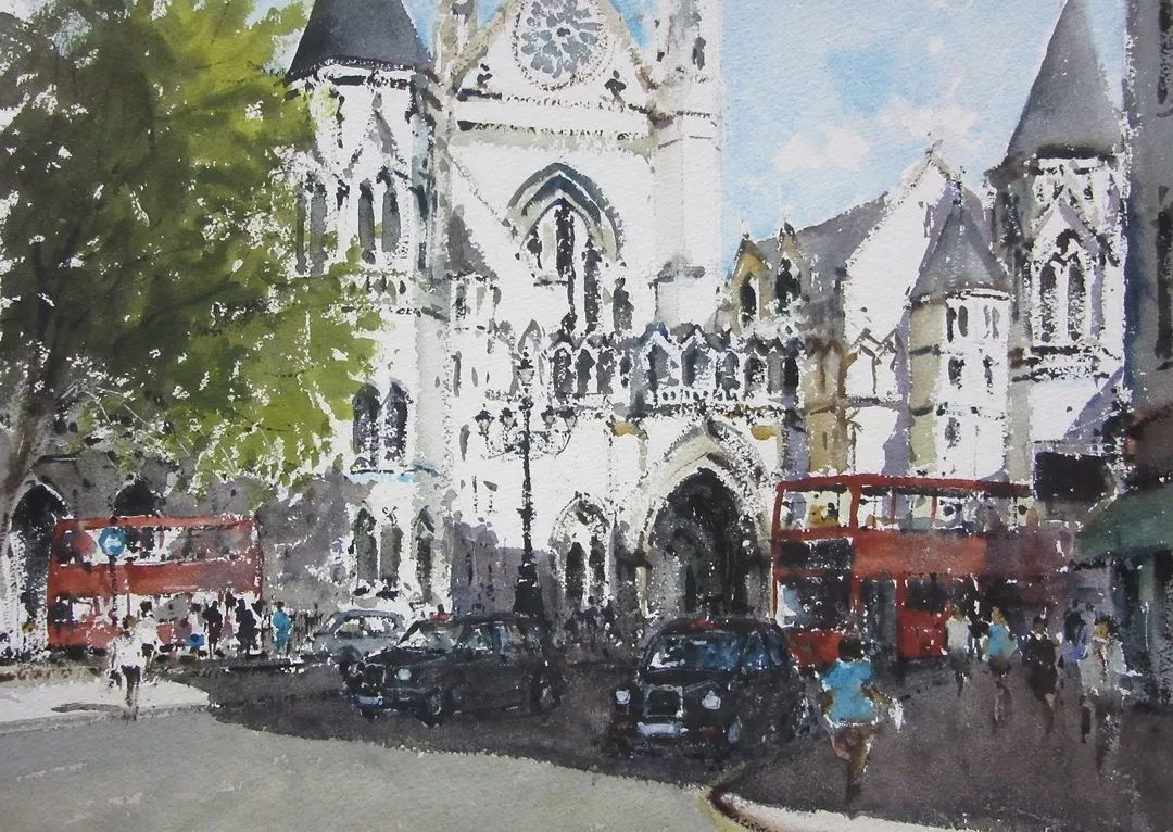 水彩画!印象主义水彩画:杰拉德·格林用光的氛围来赋予作品活力和生机