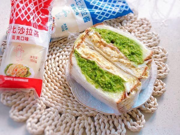 切吐司|#丘比三明治#鸡蛋牛油果三明治