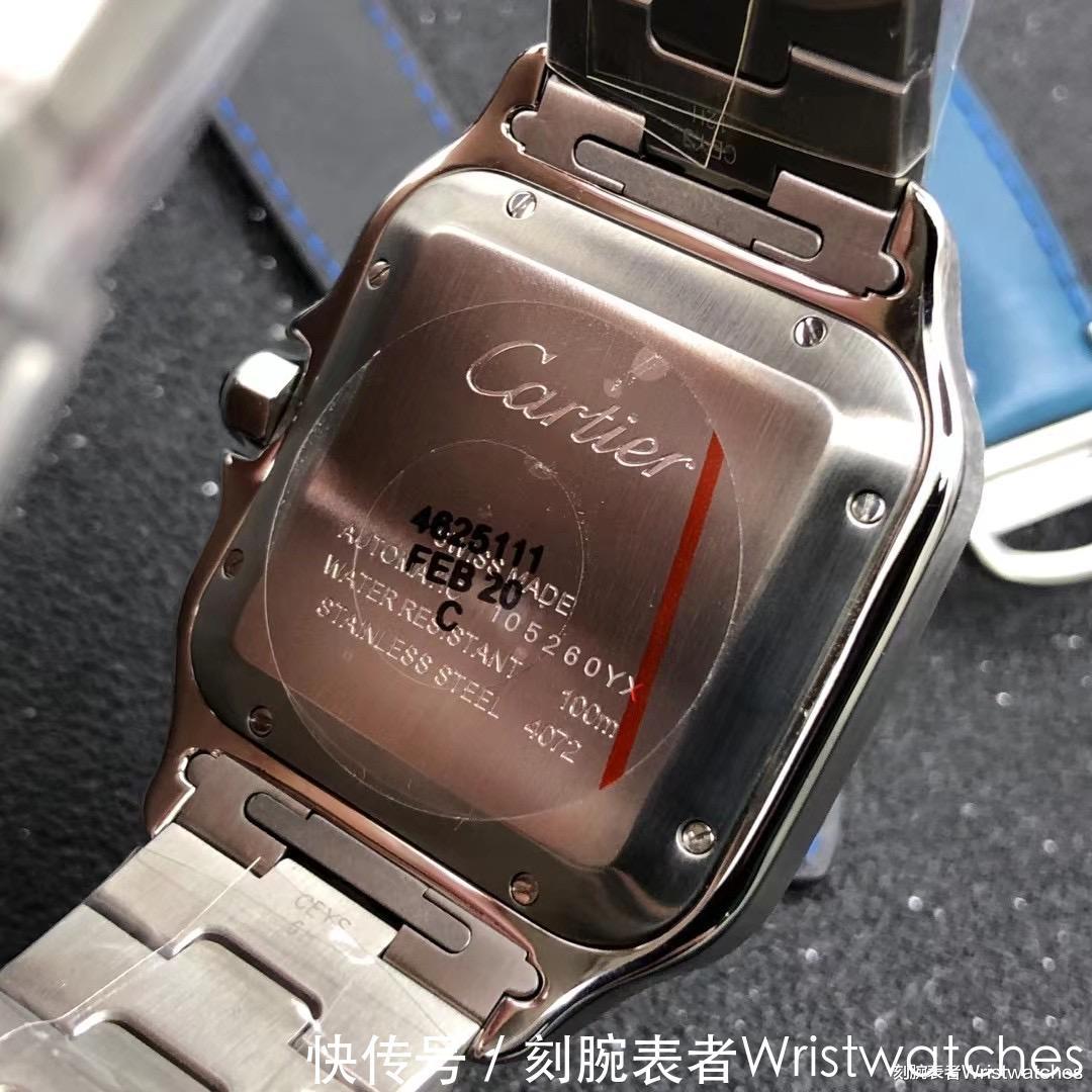 卡地亚|GF厂卡地亚山度士蓝色表盘对比正品质量评测!