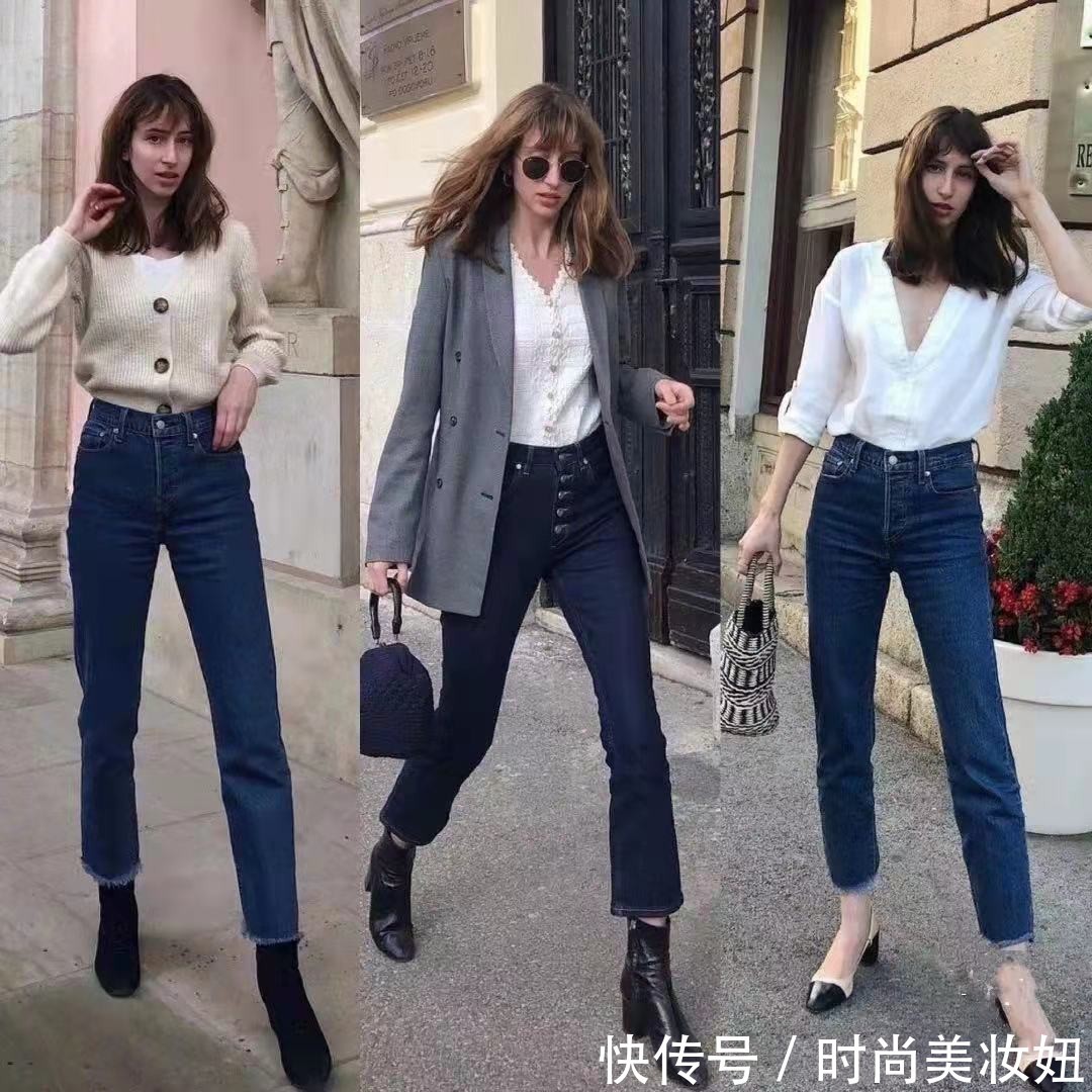 高跟鞋|牛仔裤不一定配小白鞋,24套法式优雅穿搭范本,满满的高级感