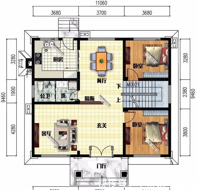 新中式|尺寸相近，简欧和新中式风格设计的两栋别墅，都非常时尚！
