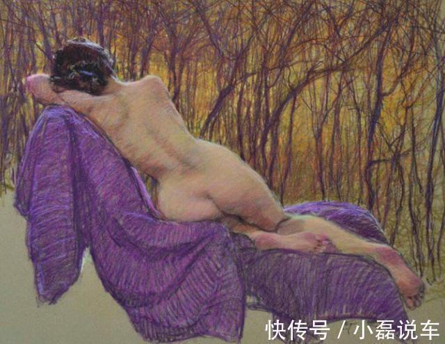 绘画$水灵秀气的美国女性人体油画，真可谓朱粉不深匀，闲花淡淡香