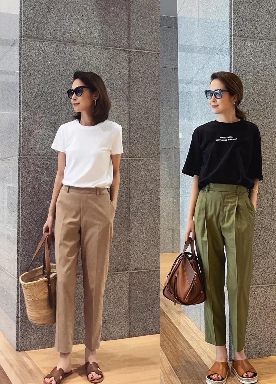 日系博主穿搭太圈粉,简约高级不失女人味,超适合50岁的女性