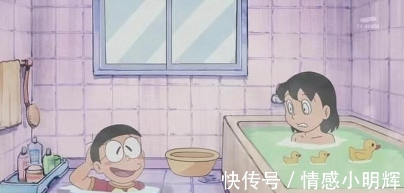 片段|《哆啦A梦》:大熊误入静香浴室,大熊总被胖虎欺负,为何不跑?