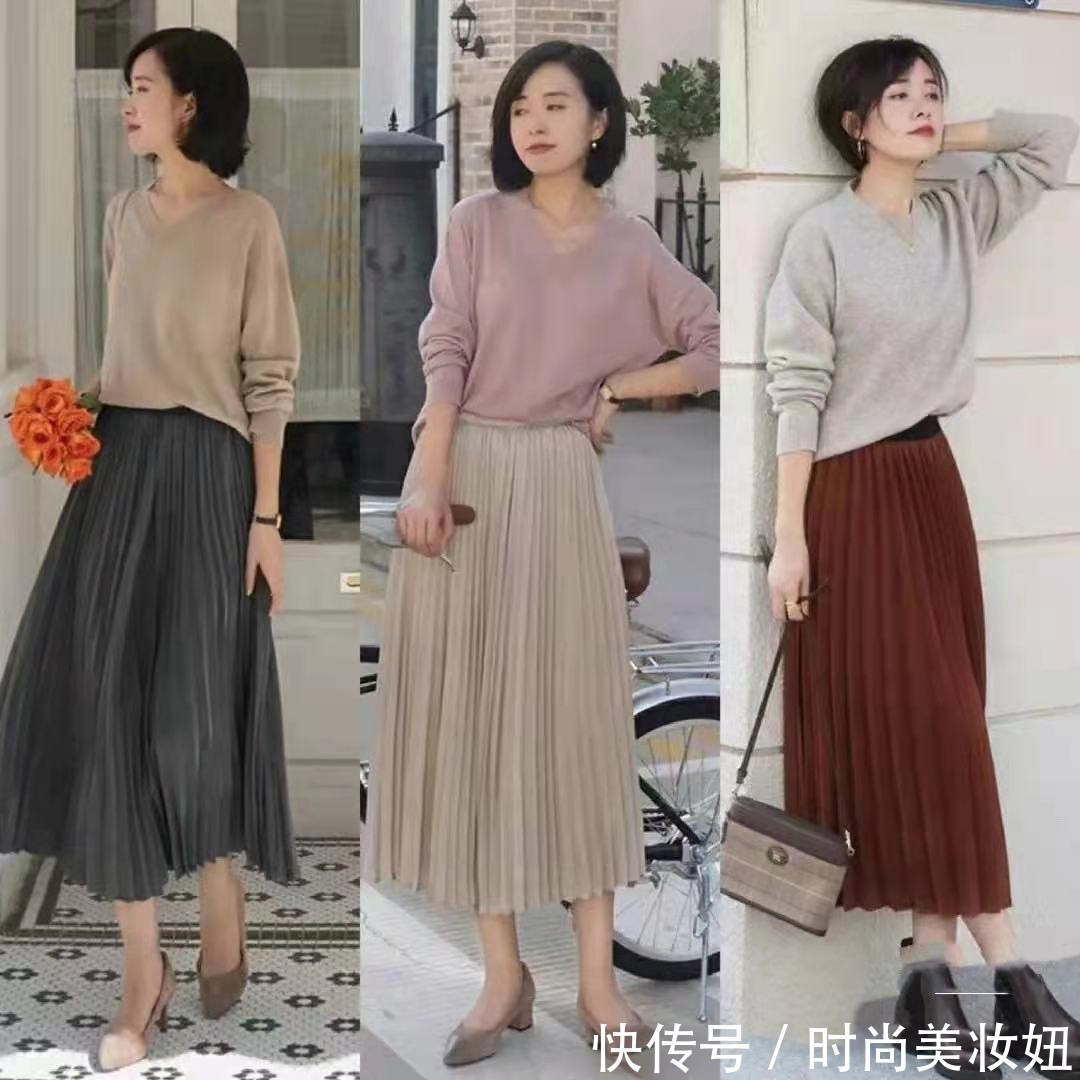 纯色|秋冬万能的毛衣搭配公式,简单易学,40岁轻松穿出优雅高级感