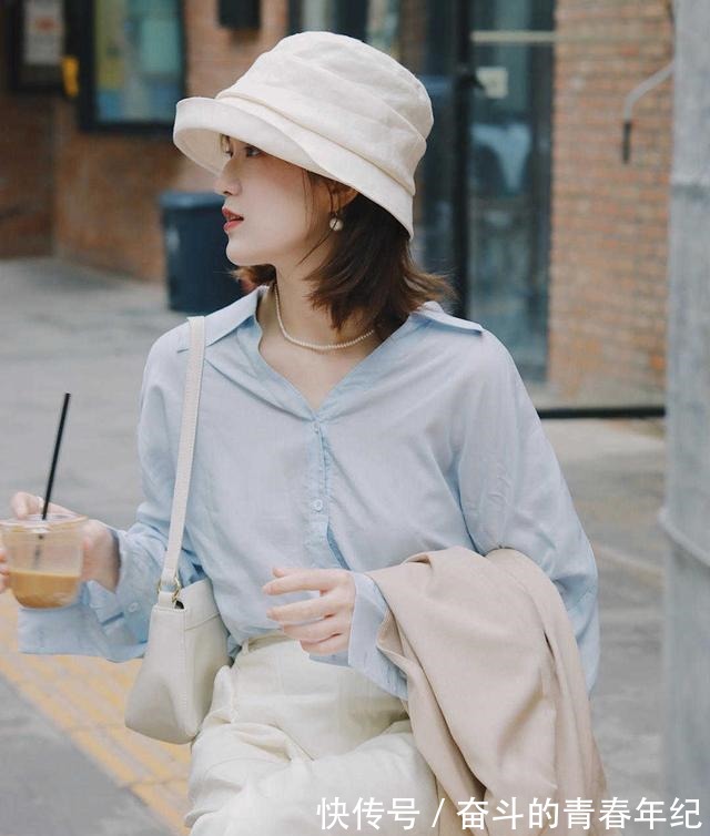 时髦 白色裤子怎么穿才够好看搭配上衬衫高级感满分,想不时髦不行!