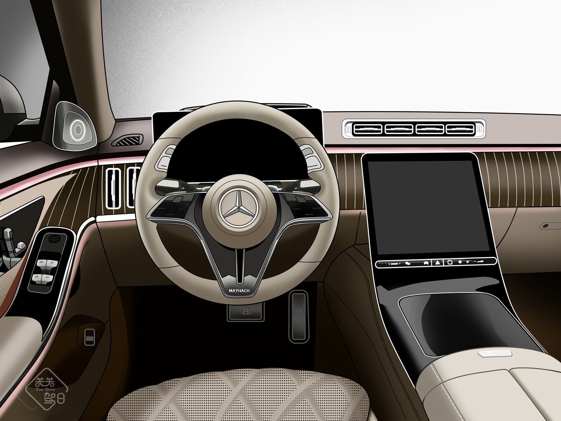 头等舱|关关驾日漫画日记 奔驰迈巴赫S480,150万的陆地奢华头等舱