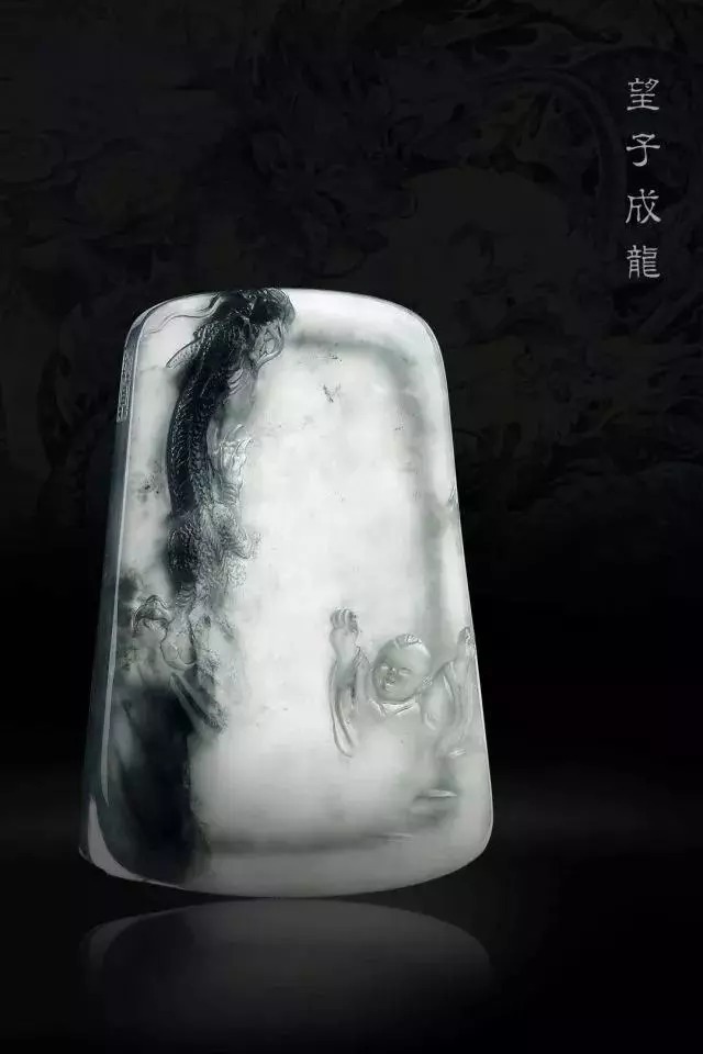 黑与白|翡翠玉雕中的水墨画,这样的意境翡翠你肯定没有见过!