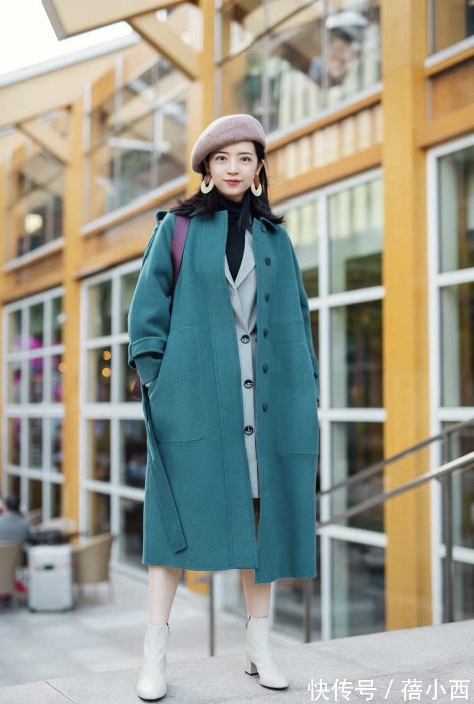 博主|冬季最流行的是“大衣”,跟三木穿4个高级款,搭配裤子裙子都美