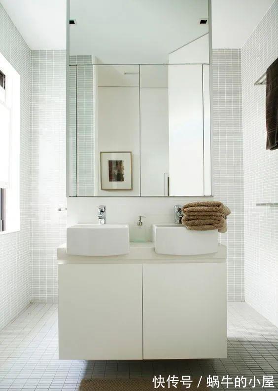 卫生间|太会精打细算了!不砌墙了,卫生间洗漱台后就是淋浴区,方便许多