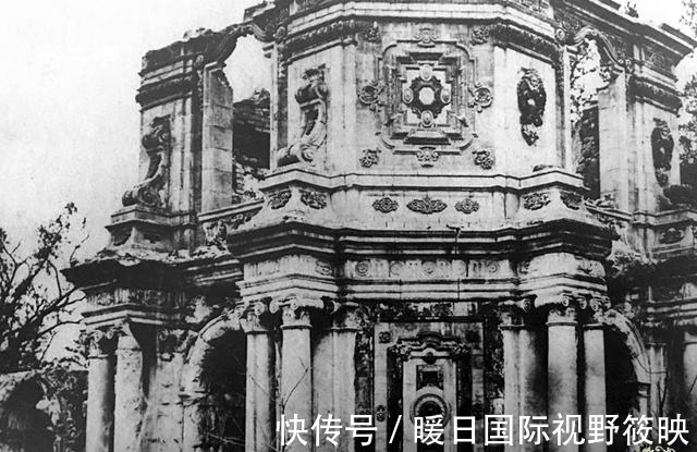 兽首|140年前的圆明园老照片：那时主体还在，图1是海晏堂十二生肖兽首