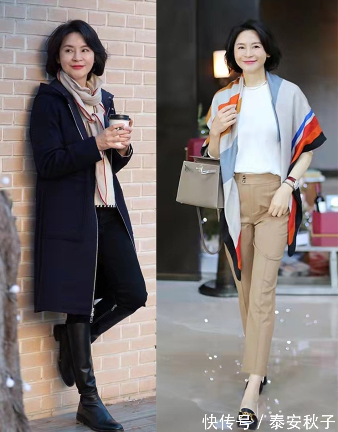 减龄|50岁+女人不当老奶奶!2月学她这样穿:减龄时髦、还美的高级!
