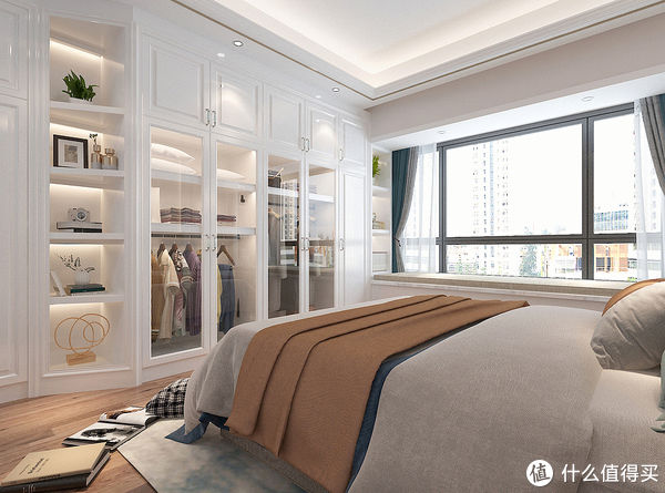 主卧|180㎡四居室精装房改美式风，看了主卧之后真的羡慕，非常的精致
