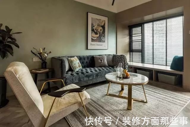 丝绒|86平深色系混搭风小三居,不仅复古风味道还很时尚