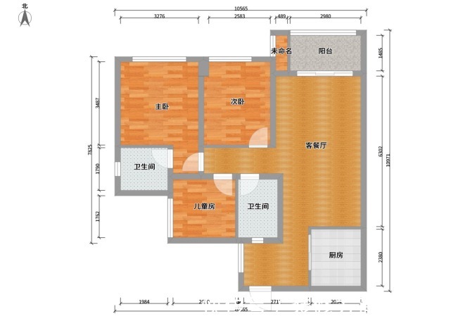 三居室|79平北欧风三居室统一而富有变化，装饰而不奢侈