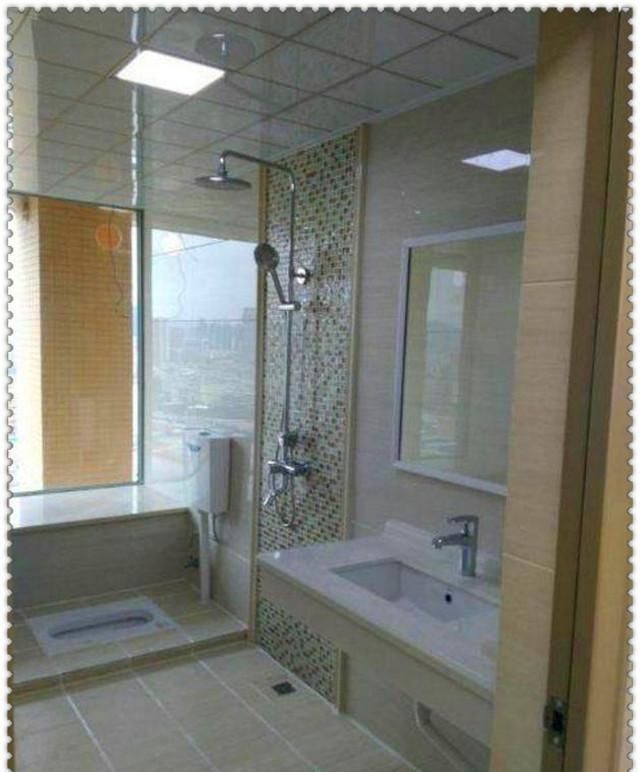 马桶|老公硬要全屋贴瓷砖,卫生间不装马桶,完工后很大气,非常喜欢!