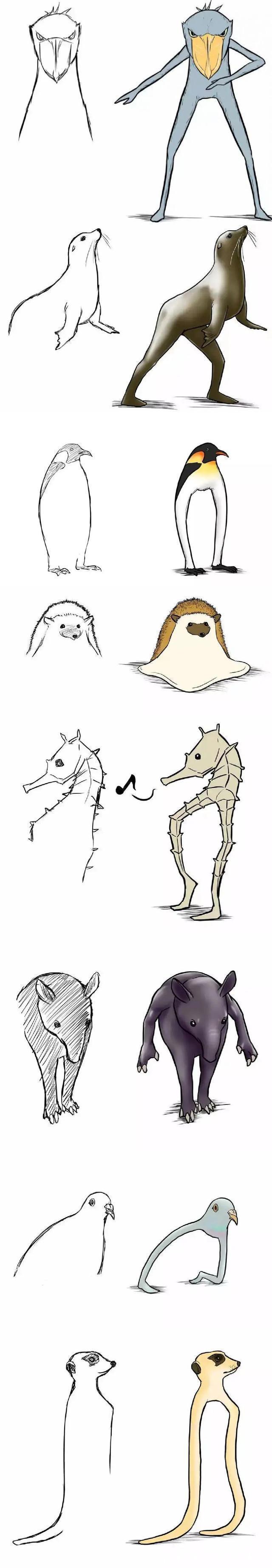 成品@这位日本画师意外火了,每幅画都不画完,成品图真的太“沙雕”