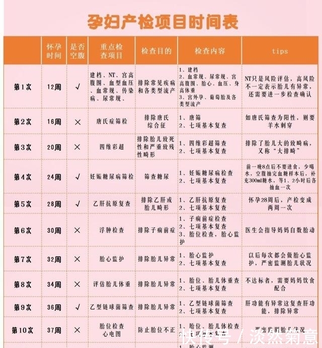 怀孕12周|孕期280天产检要点：时间、项目、注意事项，收藏这篇就够用了