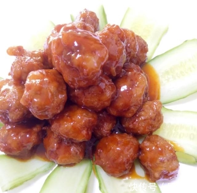 肉丸子|肉丸子做糖醋味,三两小孩几分钟抢光光