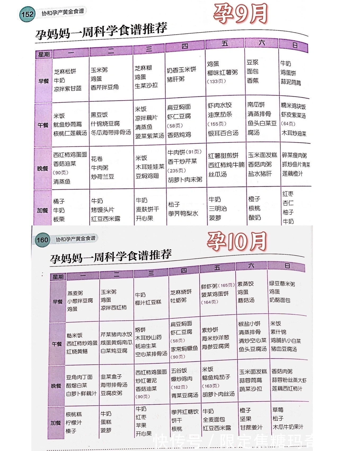 协和|协和孕期黄金食谱(10个月全)建议收藏