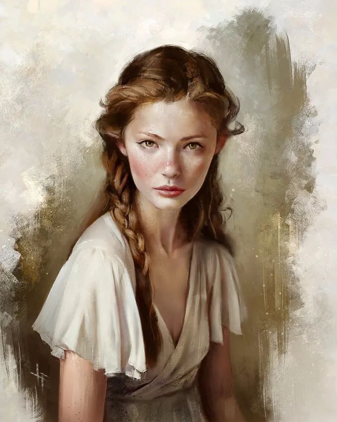 小姐姐#仙女般的小姐姐,清纯不做作的肖像画