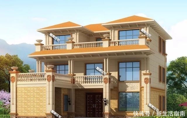 外墙面|很流行的农村欧式风格别墅，30-35万建一栋，村里人都夸好！