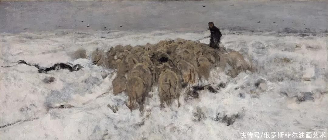 盛开的桃花|荷兰画家,海牙画派的代表人物~梵高妹夫的风景油画作品欣赏