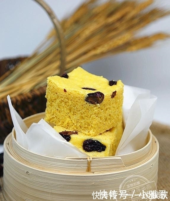 蔓越莓干|拌好面糊就能蒸, 夏天吃发糕正好, 多注意几点, 出锅后比买的还松软