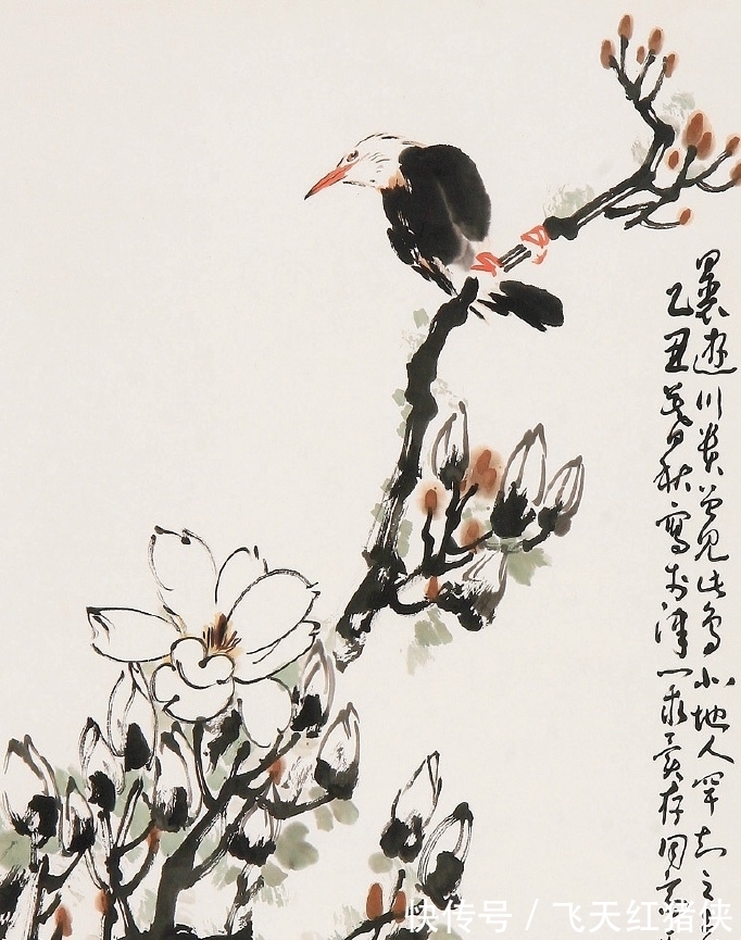 绘画作品|孙其峰花鸟图欣赏:笔法老练动作准确,属于一流的国画水平