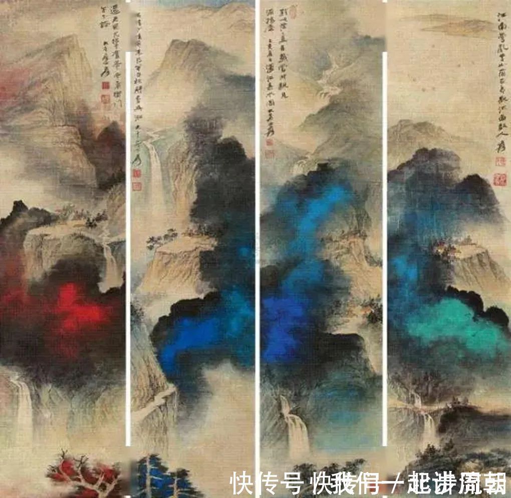 张大千！国画大师张大千，绘画作品极具特色，对后世影响颇深