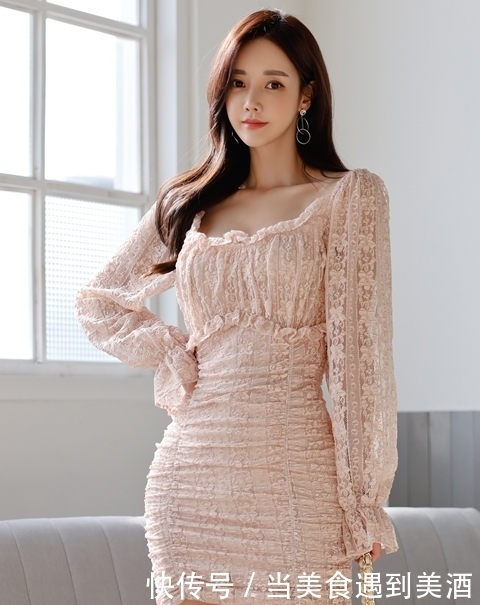 美人图鉴孙允珠:花间梦雅脂粉绫罗百褶包臀裙