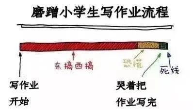 同一个世界，同一款小学生写作业“磨洋工”流程图！怎么消灭？