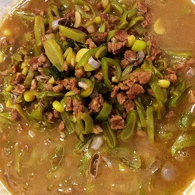 豆角|肉沫豆角打卤面