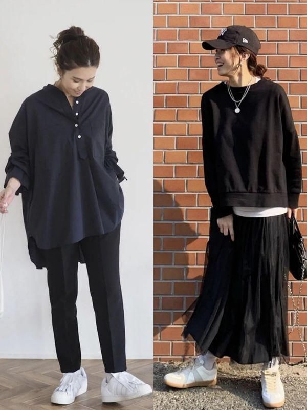 40岁女人配色越简约越高级，试试日本阿姨的“黑白配”，真好看